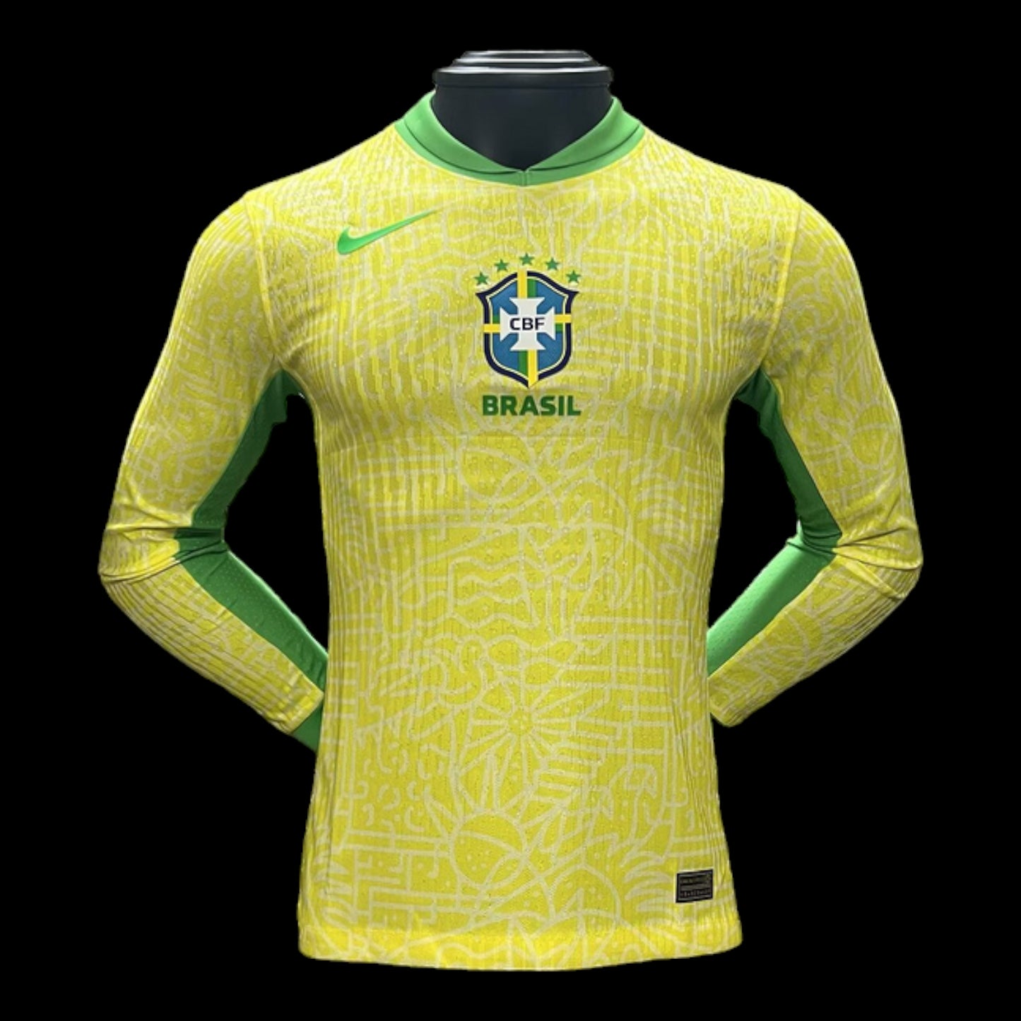 Brésil Maillot Domicile Manches Longues 24/25 -Version Player