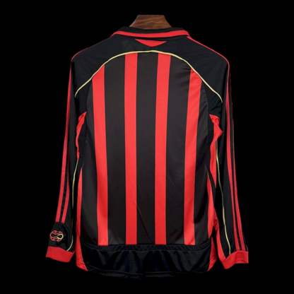 Milan AC Maillot Domicile Rétro Manches Longues 06/07