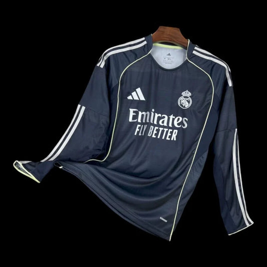 Real Madrid Maillot Manches Longues Extérieur 25/26