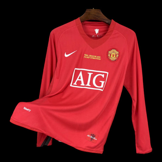 Manchester United UCL Retro Long Sleeve Home Shirt 07/08