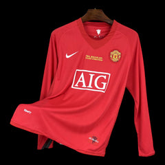 Manchester United UCL Retro Long Sleeve Home Shirt 07/08